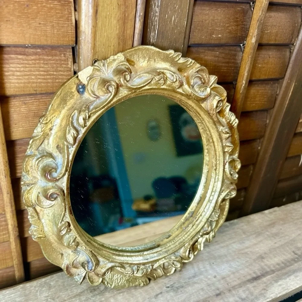 Italian Florentine Hollywood Regency Gold Giltwood Baroque Wall Mirror